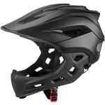 Vollgesichtshelm MTB Vollgesichts-BMX-Helm für Erwachsene, (Schwarz)