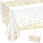 Goldene Rechteckige Gartentischdecken aus Kunststoff 2-teilig 