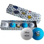 Volvik Vivid Disney Characters 4 Pack Golf Balls Donald Duck Plus Ball Marker White/Blue
