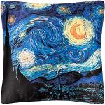 Bunte Sterne Van Gogh Quadratische Sofakissen & Dekokissen aus Satin maschinenwaschbar 40x40 