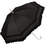 VON LILIENFELD Regenschirm Sonnenschirm Brautschirm Hochzeitsschirm Mary-Poppins-Schirm Auf-Automatik Mary mit Rüschen schwarz