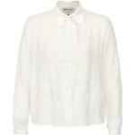 Reduzierte Weiße Festliche Blusen mit Knopf aus Viskose für Damen Größe L für den für den Frühling 