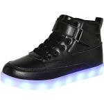 Schwarze LED Schuhe & Blink Schuhe für Kinder Größe 34 