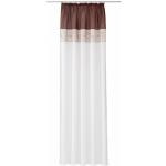 Schokoladenbraune Bestickte My Home Sorel Gardinen & Vorhänge aus Textil 