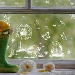 Ilka Parey wandtattoo-welt Fensterbilder Ostern mit Insekten-Motiv 