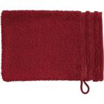 Rubinrote Moderne VOSSEN Calypso Feeling Waschhandschuhe aus Baumwolle maschinenwaschbar 16x22 