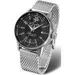 Silberne 5 Bar wasserdichte VOSTOK Automatik Herrenarmbanduhren aus Edelstahl mit Mineralglas-Uhrenglas mit Milanaise-Armband 