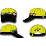 Schwarze VR46 Valentino Rossi Snapback-Caps 