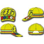 Gelbe Gestreifte VR46 Valentino Rossi Snapback-Caps 