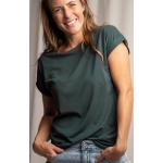 Dunkelgrüne Nachhaltige T-Shirts aus Jersey für Damen Größe XS 