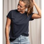 Marineblaue Nachhaltige T-Shirts aus Jersey für Damen Größe XS 