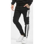 Schwarze Gestreifte VSCT Clubwear Slim Fit Jeans mit Reißverschluss aus Baumwolle für Herren Größe L 