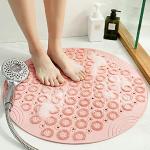 Rosa Runde Duschmatten & Duscheinlagen aus PVC maschinenwaschbar 