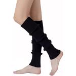 Schwarze Beinstulpen aus Acryl maschinenwaschbar für Damen Einheitsgröße für den für den Winter 