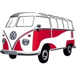Rote Volkswagen / VW Bulli / T1 Wandtattoos & Wandaufkleber 