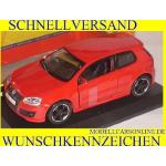 Rote Bburago Volkswagen / VW Golf Mk5 Modellautos & Spielzeugautos 