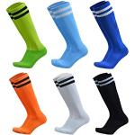 VWU Unisex Jungen Frauen Herren Fußball Socken Baumwolle 6er Pack (Mehrfarbig, Small)
