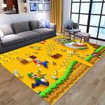 W-life Teppich Kinder 3D-Vorleger Cartoon Moderne Wohnzimmer Schlafzimmer Hauptdekoration Super Mario-Teppichboden-Pad Kinderzimmer Anti-Rutsch-Spiel-Matte (Color : 1, Size : 120 160cm)