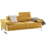 Gelbe Vintage Willi Schillig Zweisitzer-Sofas aus Leder Breite 100-150cm, Höhe 200-250cm, Tiefe 50-100cm 2 Personen 