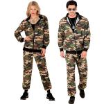 Camouflage Widmann Soldaten-Kostüme für Herren Größe S 