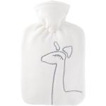 Weiße Hugo Frosch Wärmflaschen mit Tiermotiv aus Kunststoff maschinenwaschbar 