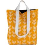 Gelbe Blumenmuster Retro Strandtaschen & Badetaschen mit Riemchen wiederverwendbar 