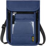 Dunkelblaue Herrenbrustbeutel & Herrenbrusttaschen mit Riemchen mit RFID-Schutz 