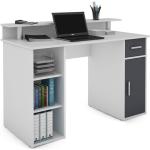 Silberne Moderne Schreibtische mit Stauraum mit Schublade Breite 100-150cm, Höhe 100-150cm, Tiefe 50-100cm 