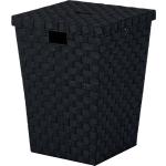 Wäschebox Alvaro PP-Faserband schwarz 40x40x52cm