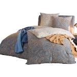 Reduzierte Royalblaue Wäschepur Feinbiber Bettwäsche mit Reißverschluss aus Baumwolle 155x200 