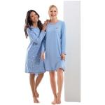 Blaue Wäschepur Damennachthemden aus Baumwolle Größe XXL 