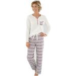 Schlafanzug WÄSCHEPUR weiß (weiß, bedruckt) Damen Homewear-Sets Pyjamas