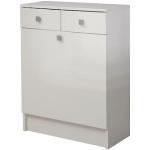Reduzierte Weiße Moderne Wäscheschränke aus Holz mit Schublade Breite 50-100cm, Höhe 50-100cm, Tiefe 0-50cm 