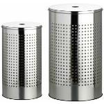 Silberne Moderne Axentia Quadratische Wäschebehälter aus Edelstahl 2-teilig 