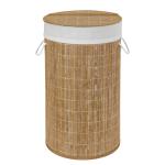 Braune WENKO Bamboo Runde Wäschetruhen aus Massivholz 