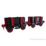 Waggons für Kindereisenbahn, schwarz/rot Zug Eisenbahn Waggon reifra Plasticart