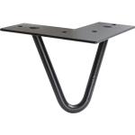 Schwarze Retro Möbelfüße matt aus Stahl Tiefe 0-50cm 