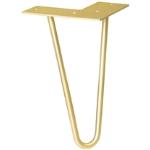 Goldene Retro Tischbeine & Tischfüße matt aus Metall Breite 0-50cm, Höhe 0-50cm, Tiefe 0-50cm 4-teilig 