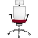 Rote Wagner Möbel Titan Ergonomische Bürostühle & orthopädische Bürostühle  aus Stoff gepolstert 
