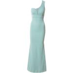 Pastellgrüne Unifarbene Ärmellose Wal G Maxi Lange Abendkleider mit Reißverschluss aus Polyester enganliegend für Damen Größe M 