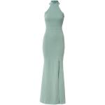 Reduzierte Pastellgrüne Unifarbene Ärmellose Wal G Maxi Lange Abendkleider mit Reißverschluss aus Polyester für Damen Größe M 