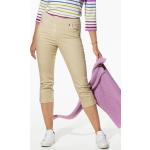 Sandfarbene Unifarbene Walbusch Freizeithosen aus Jersey für Damen Größe XXL 