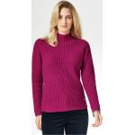 Lila Unifarbene Walbusch Kaschmir-Pullover aus Wolle für Damen Größe XL 