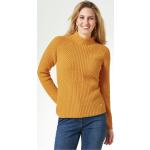 Safrangelbe Unifarbene Walbusch Kaschmir-Pullover aus Wolle für Damen Größe XL 