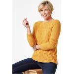 Reduzierte Safrangelbe Unifarbene Walbusch Kaschmir-Pullover aus Wolle für Damen Größe XL 