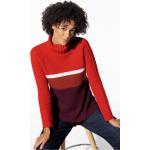 Karminrote Gestreifte Color Blocking Walbusch Kaschmir-Pullover aus Polyamid für Damen Übergrößen für den für den Herbst 