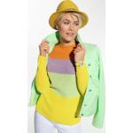 Reduzierte Gelbe Gestreifte Sportliche Walbusch Strickpullover aus Baumwolle für Damen Größe XL für den für den Herbst 