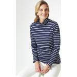 Blaue Gestreifte Walbusch Rollkragen Rollkragenshirts aus Baumwollmischung für Damen Größe XXL für den für den Sommer 