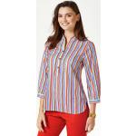 Rote Gestreifte 3/4-ärmelige Walbusch Blusenshirts & Schlusen aus Baumwolle für Damen Größe XXL für den für den Sommer 