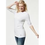 Weiße Unifarbene Walbusch Wasserfall-Ausschnitt Wasserfall-Shirts aus Viskose für Damen Größe XXL 